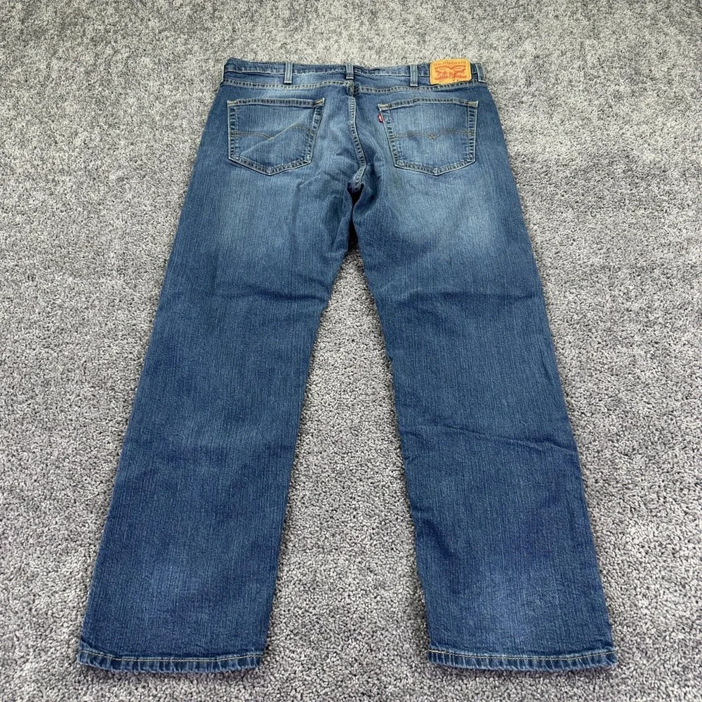 Levis 505 Jeans Mens 40x30 Blue Regular Straight Denim Medium Wash Workwear